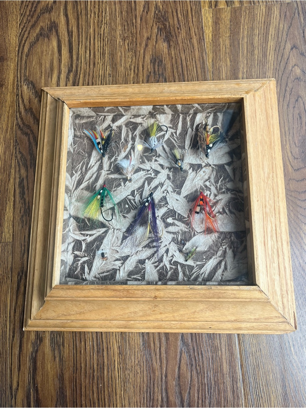 Hand‑Tied Classic Salmon Fly Display – Custom Shadow Box – Collector Grade